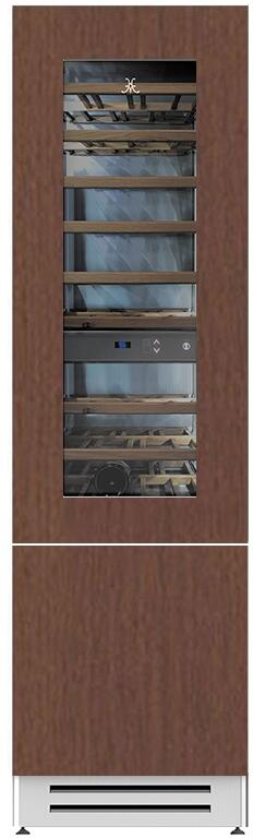 Hestan 24 Inch Refrigerator with Wine Cooler - Overlay Panel Front View