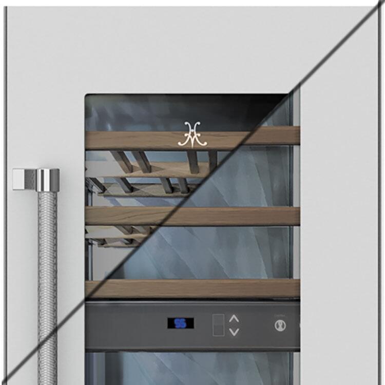 Hestan 24 Inch Refrigerator with Wine Cooler - Overlay Panel Temperature Zones