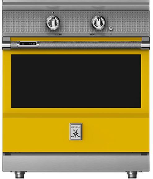 Hestan 30 Inch 4 Burner Black Top Electric Induction Range	KRI30BKYW	Yellow	Front View
