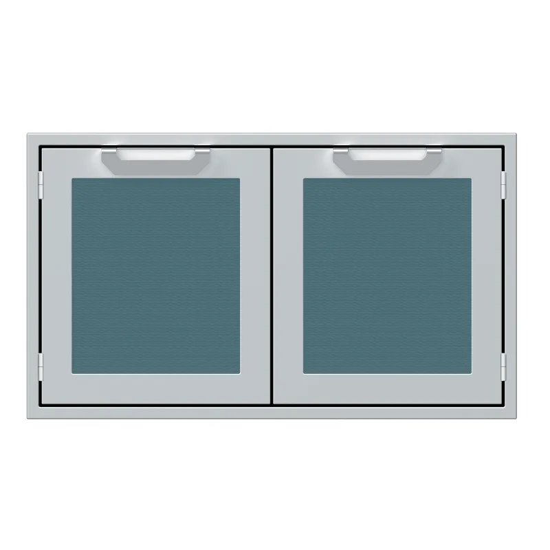 Hestan 36-Inch Double Sealed Pantry Storage Doors Front View Dark Gray