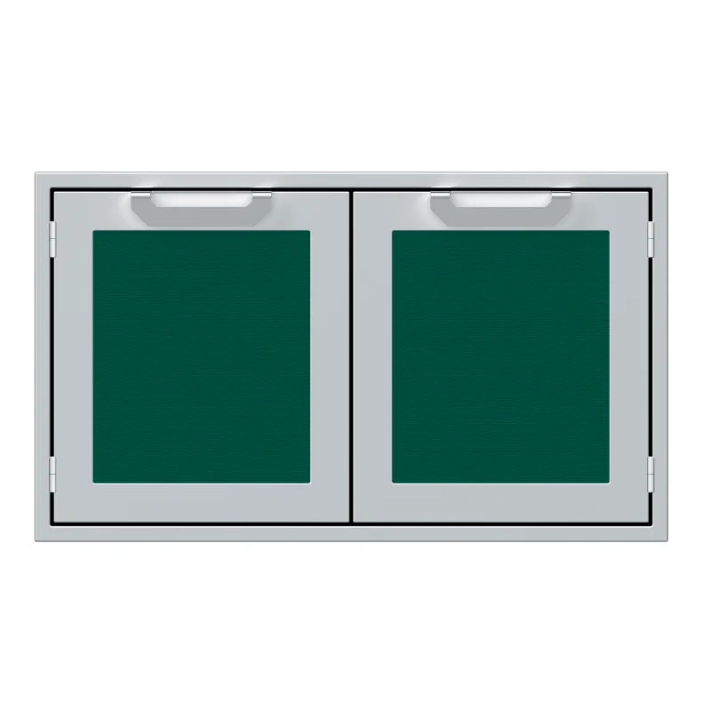 Hestan 36-Inch Double Sealed Pantry Storage Doors Front View Green