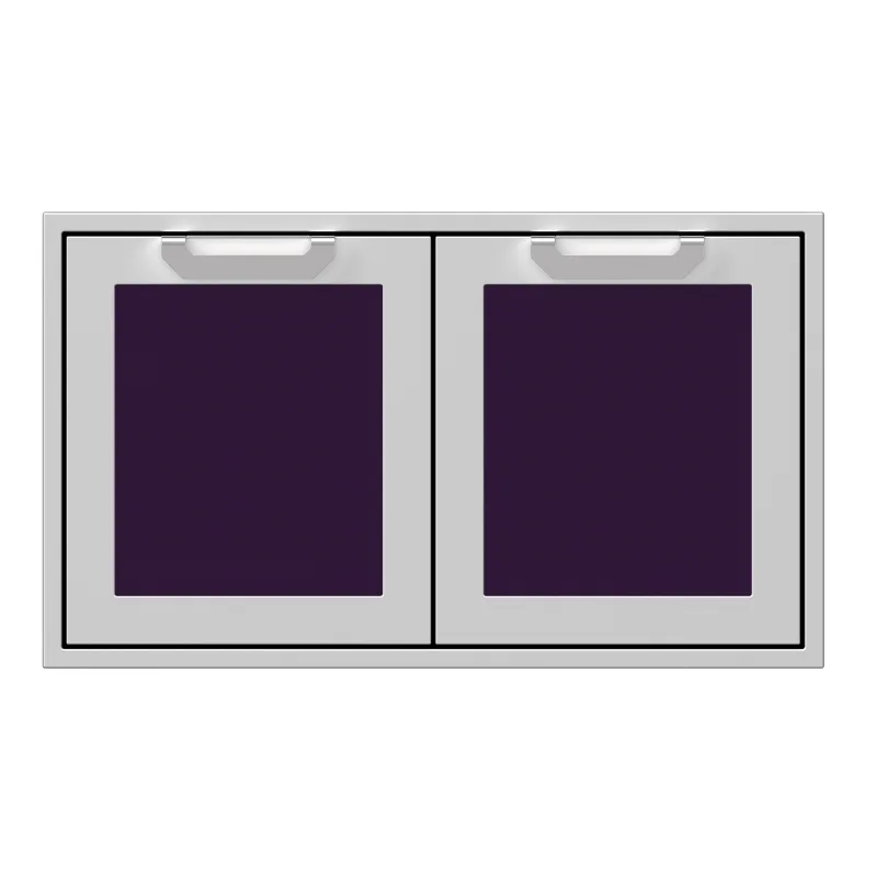 Hestan 36-Inch Double Storage Doors Front View Purple
