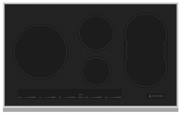 Hestan 36 Inch Electric Induction Cooktop Top View