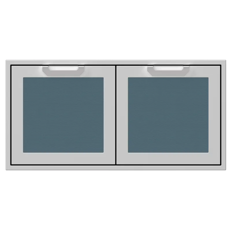 Hestan 42-Inch Double Storage Doors Front View Dark Gray