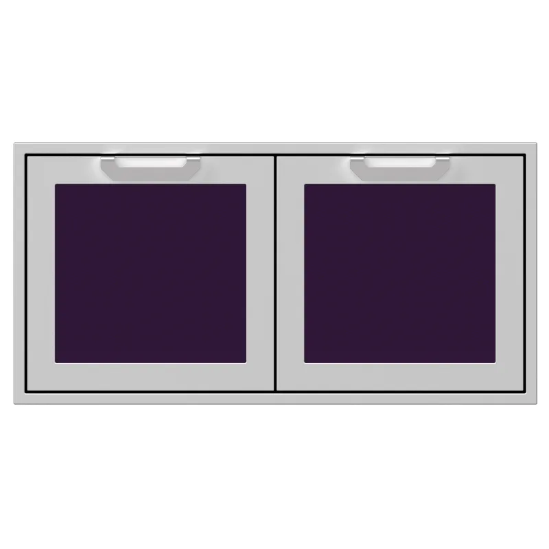 Hestan 42-Inch Double Storage Doors Front View Purple