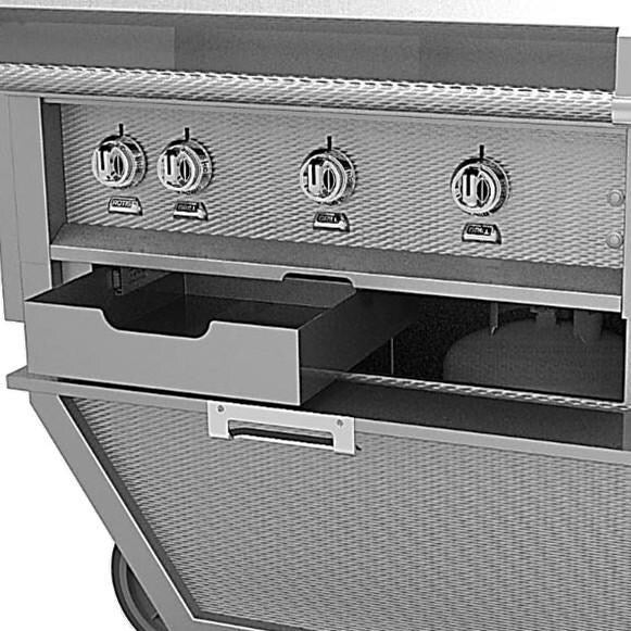 Hestan Deluxe 42-Inch Gas Grill - Under-Grill Cart Storage