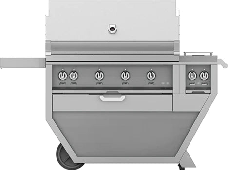 Hestan 42-Inch Deluxe Freestanding Gas Grill With Sear Burner, Rotisserie And Double Side Burner