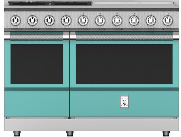 Hestan 48 Inch 4 Burner with 24 Inch Griddle All Gas Double Oven Range TQ