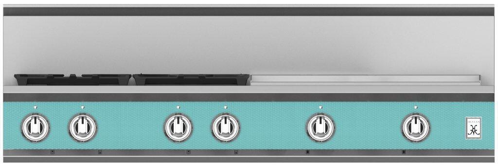 Hestan 48 Inch 4 Burner with 24 Inch Griddle Rangetop Front View TQ