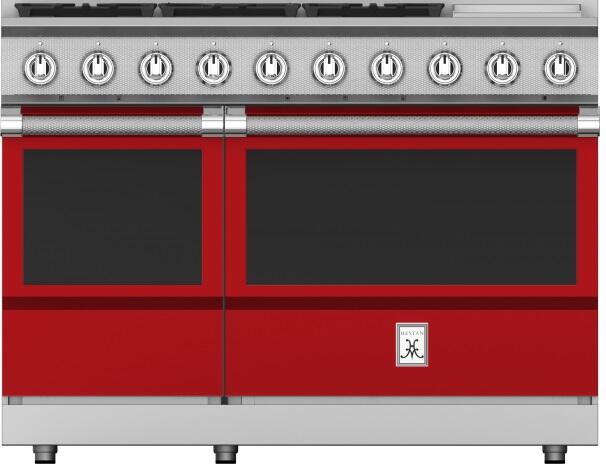Hestan 48 Inch 5 Burner with Griddle All Gas Double Oven Range RD