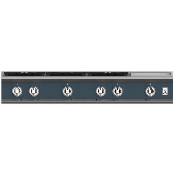 Hestan 48 Inch 5 Burner with Griddle Rangetop Front View GG
