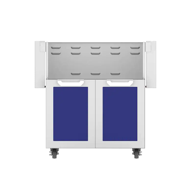 Hestan Double Door Tower Cart For 30-Inch Gas Grill in blue color