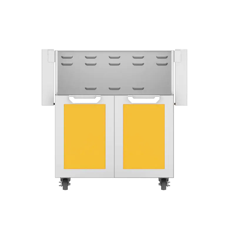 Hestan Double Door Tower Cart For 30-Inch Gas Grill in yellow color