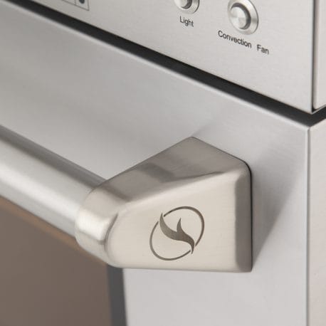 Kucht Professional 48 Inch Double Oven Gas Range professional handle closeup.