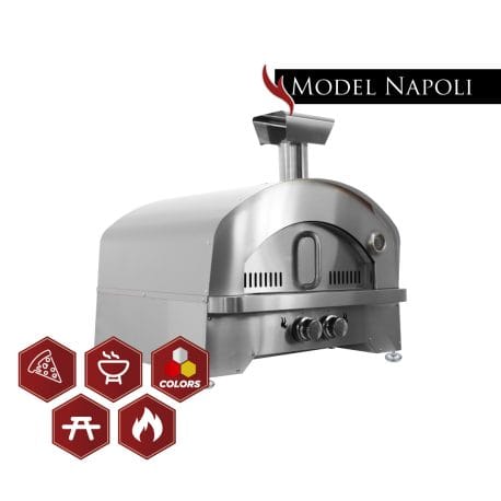 Kucht Professional Napoli Gas-Powered Pizza Oven in stainless steel with Kucht graphics.