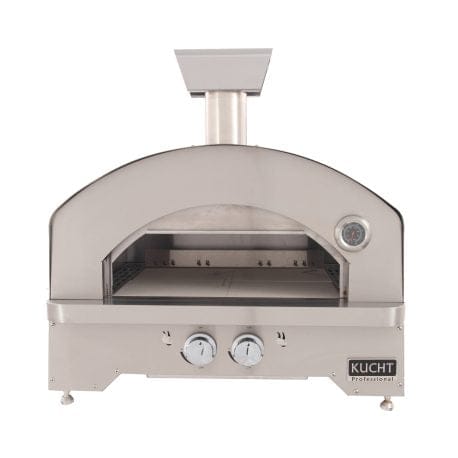 Kucht Professional Napoli Gas-Powered Pizza Oven in stainless steel. Front view.