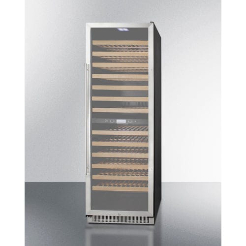 Summit 162 Bottle Dual Zone 24 Inch Wide Wine Cooler view from right side.