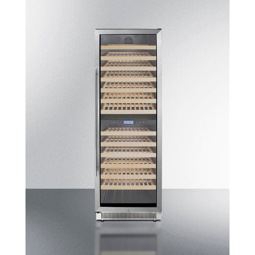 Summit 162 Bottle Dual Zone 24 Inch Wide Wine Cooler front view.
