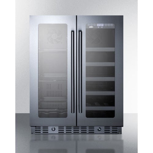 Summit 21 Bottle Single Zone 24 Inch Wide ADA Compliant Wine and Beverage Cooler front view.