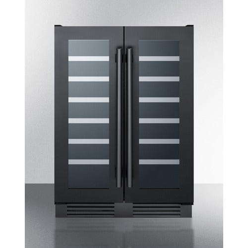 Summit 42 Bottle Dual Zone 24 Inch Wide Wine Cooler front view.
