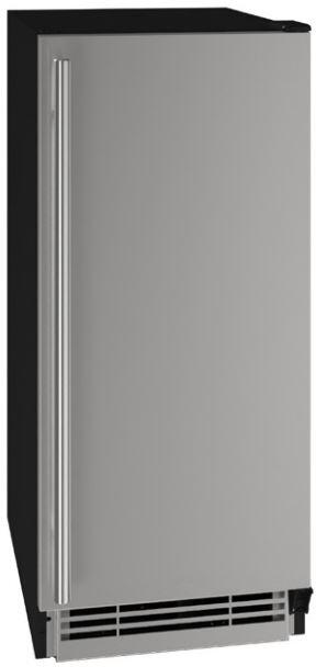 UHRE115-SS01A 15&quot; 1 Class Series Compact Refrigerator with 3.1 cu. ft. or 92 Can/57 Bottle Capacity, Convection Cooling System, Black Interior, LED Lighting, 3 Adjustable Glass Shelves, Digital Touch Pad Control, Reversible Hinge, Stainless Steel Solid Door