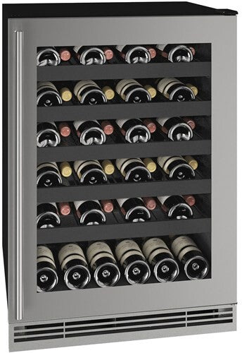 U-Line 1 Class 48 Bottle 24 Inch Wine Refrigerator Stainless Steel