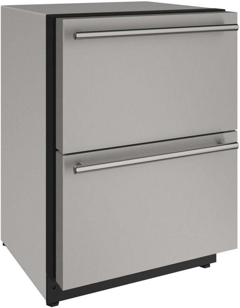 Main Image, U-2224DWRS-00A 24&quot; Drawer Refrigerator with 4.9 cu. ft. Capacity, Digital Touch Pad Control, Black Interior and LED Lighting in Stainless Steel
