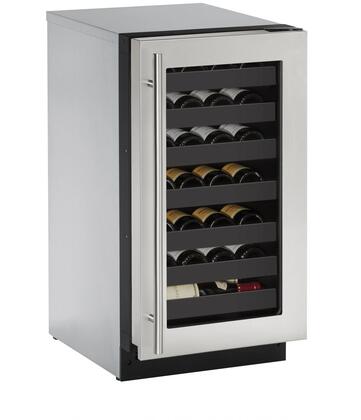 Main Image, U-2218WCS-00B 18&quot; 2000 Series Built-In Wine Cooler with 31 Bottle Capacity, Convection Cooling System, 7 Full Extension Racks, and LED Lighting: Stainless Steel