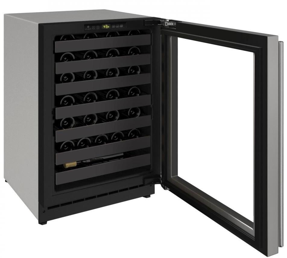 Interior View, Custom Panel and Handle Not Included, U-2224WCINT-00A 24&quot; Wine Captain with Convection Cooling System, 4.7 cu. ft. Capacity, Digital Touch Pad Control, LED Lighting, in Panel Ready Frame with Glass Door, 2