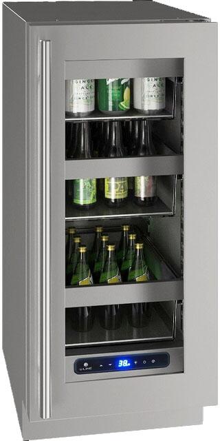 Main Image, UHRE515-SG01A 5 Class 15&quot; Refrigerator with 2.9 cu. ft. Capacity, Three Slide &amp; Secure Bins, LED Lighting and Soft Close Door in Stainless Steel