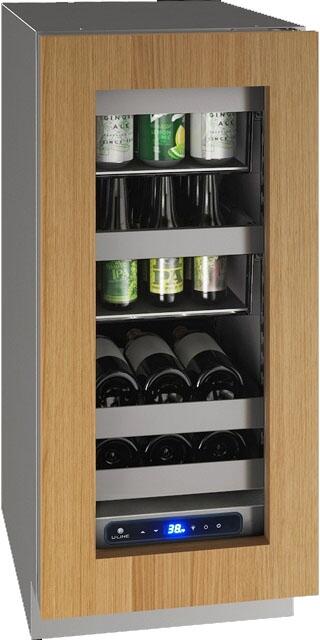 Main Image, Custom Panel and Handle Not Included, UHBV515-IG01A 5 Class 15" Beverage Center with 2.9 cu. ft. Capacity, Two Removable Full-Extension Wine Racks, LED Lighting and Soft Close Door in Panel Ready with Glass