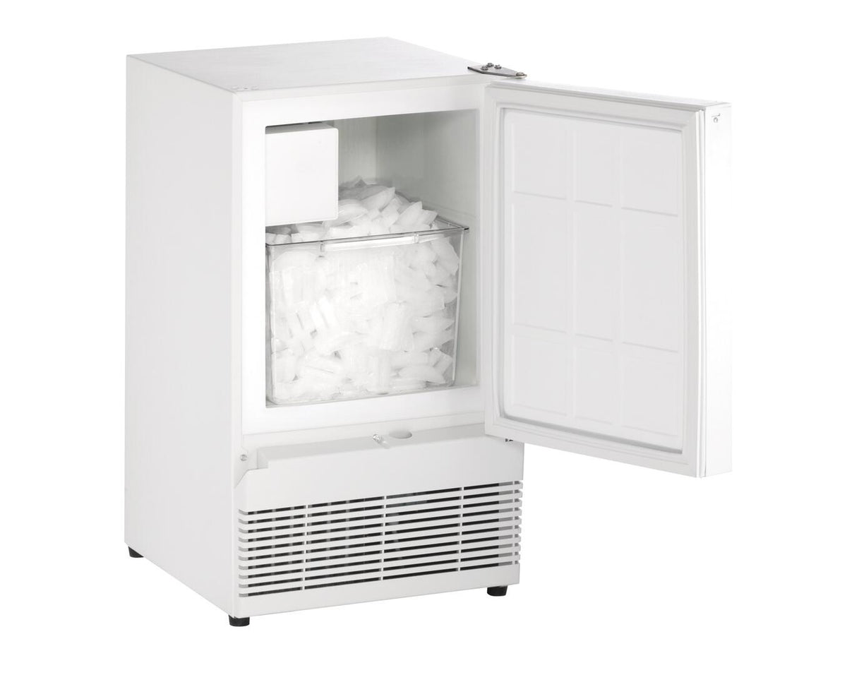 White, U-BI98W-00A 15&quot; Ice Maker with Energy Efficiency, 25 lbs. of Daily Production/Storage, Field Reversible Door, Crescent Ice Shape and ADA Compliance, in White, 6