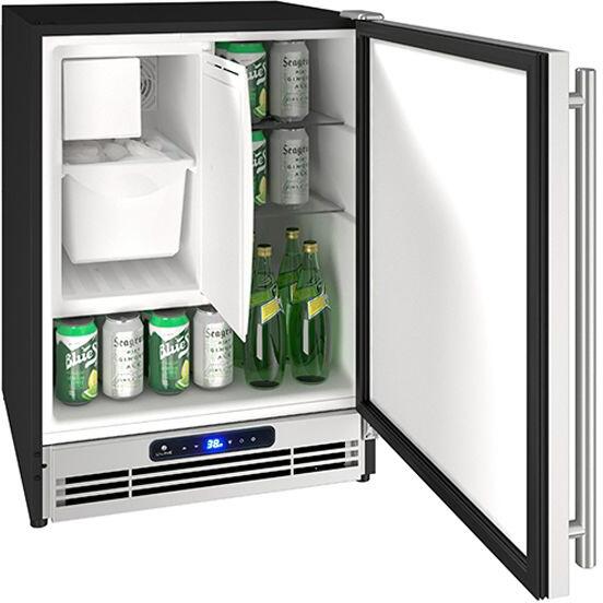 Sample Storage, UARI121-BS01A 21&quot; ADA Collection Compact Refrigerator with 2.1 cu. ft. Capacity, Ice Maker, Freezer Compartment, Frost Free Operation and Reversible Hinge in Black, 2