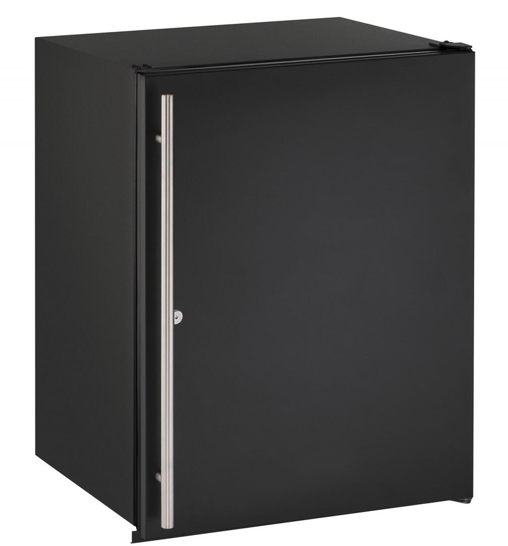 Main Image, U-ADA24RB-13B 24" Energy Star Rated ADA Series Built-In Solid Door Compact Refrigerator with 5.3 cu. ft. Capacity, Convection Cooling System, Digital Touch Pad Control, and Door Lock in Black