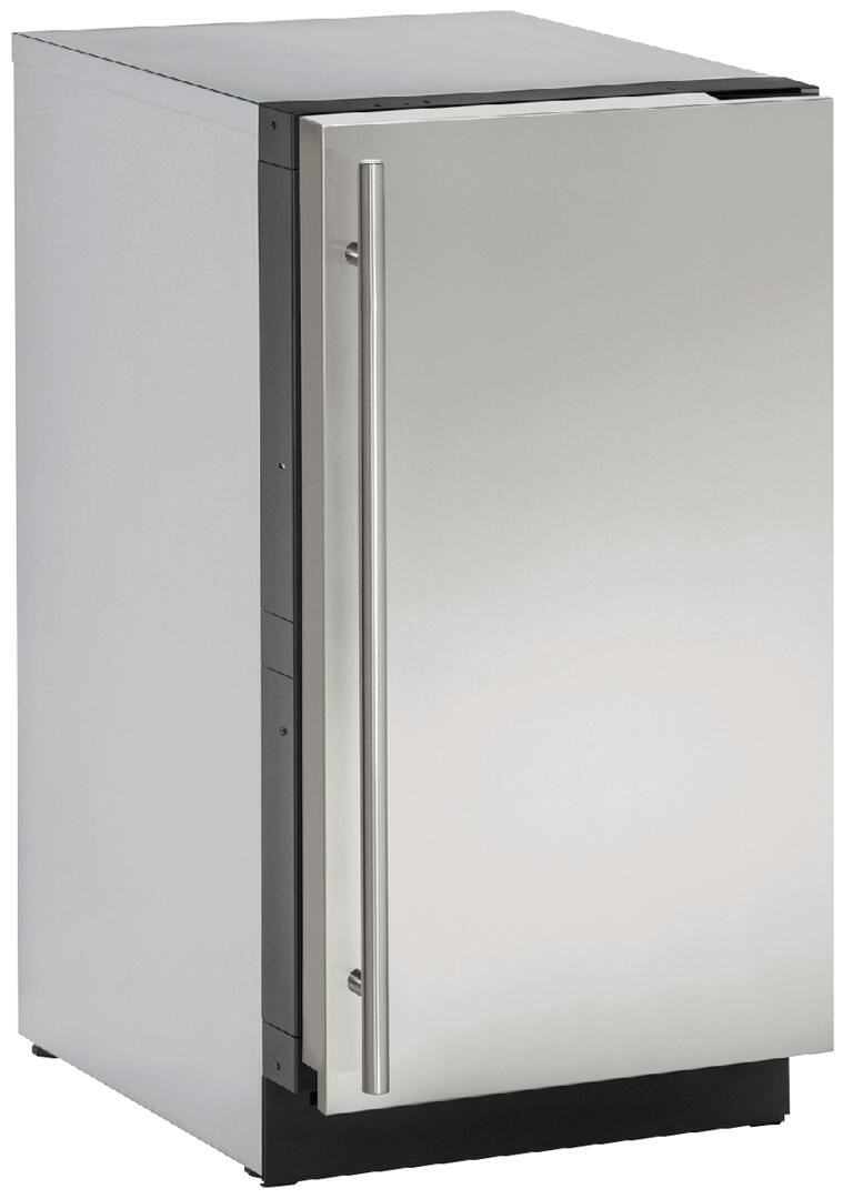 Main Image, U-3018CLRS-00C 18&quot; 3000 Series Clear Ice Maker with 60 lbs. Daily Ice Production, 30 lbs. Storage Capacity, LED Theater Lighting and Reversible Hinge in Stainless Steel