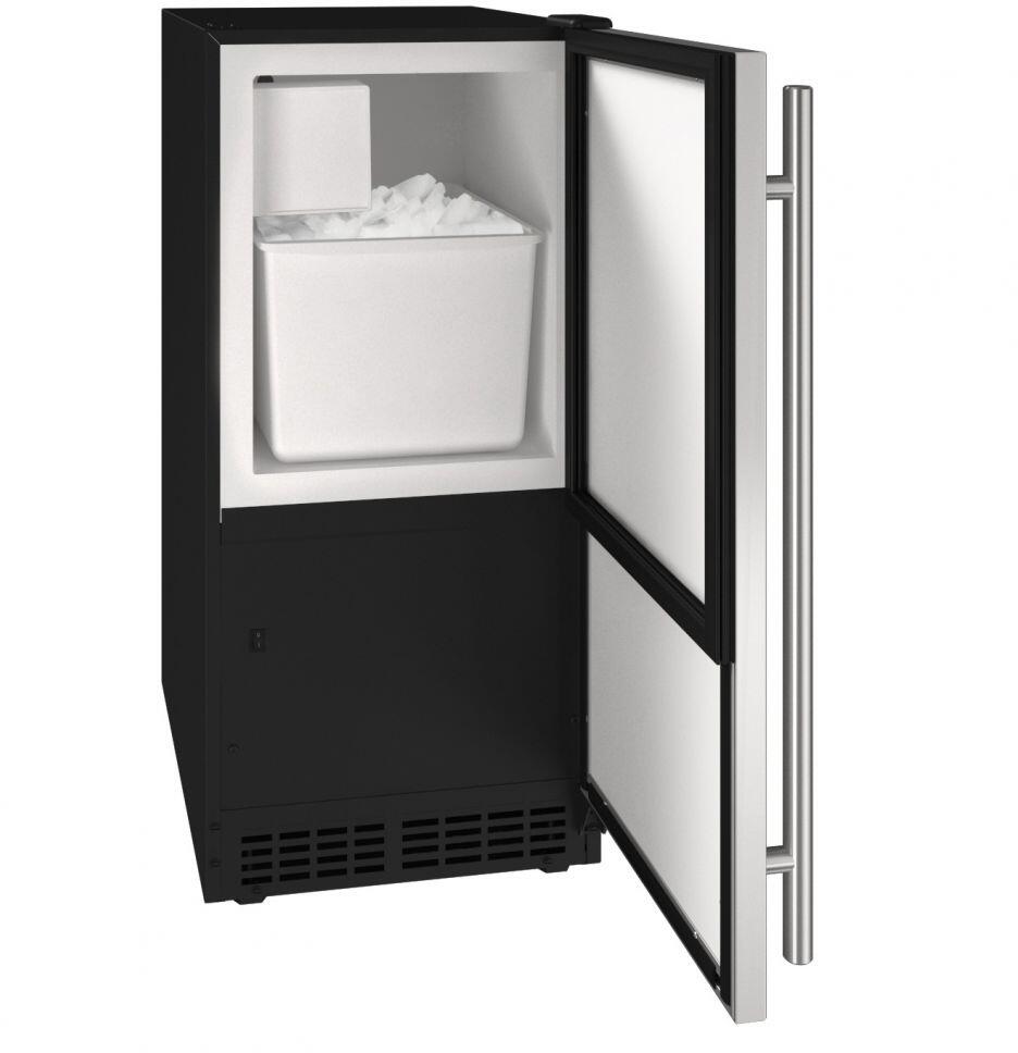 Interior, UACR115-BS01A 15&quot; ADA Collection Ice Maker with 25 lbs Daily Ice Production, 25 lbs. Storage Capacity, Reversible Hinge and 115 Volts in Black, 2