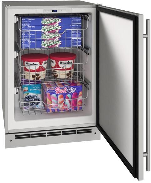 Sample Storage, UOFZ124-SS01B 24&quot; Outdoor Series Convertible Freezer with 4.8 cu. ft. Capacity, LED Lighting, Digital Touch Pad Control, and Convection Cooling System, in Stainless Steel, 2