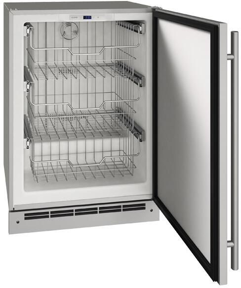Interior, UOFZ124-SS01B 24&quot; Outdoor Series Convertible Freezer with 4.8 cu. ft. Capacity, LED Lighting, Digital Touch Pad Control, and Convection Cooling System, in Stainless Steel, 3
