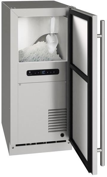 Interior View, UONB115-SS01B 15&quot; Outdoor Series Ice Maker with 90 lbs. Daily Ice Production, 30 lbs. Storage Capacity, Digital Touch Pad Control and LED Lighting in Stainless Steel, 2