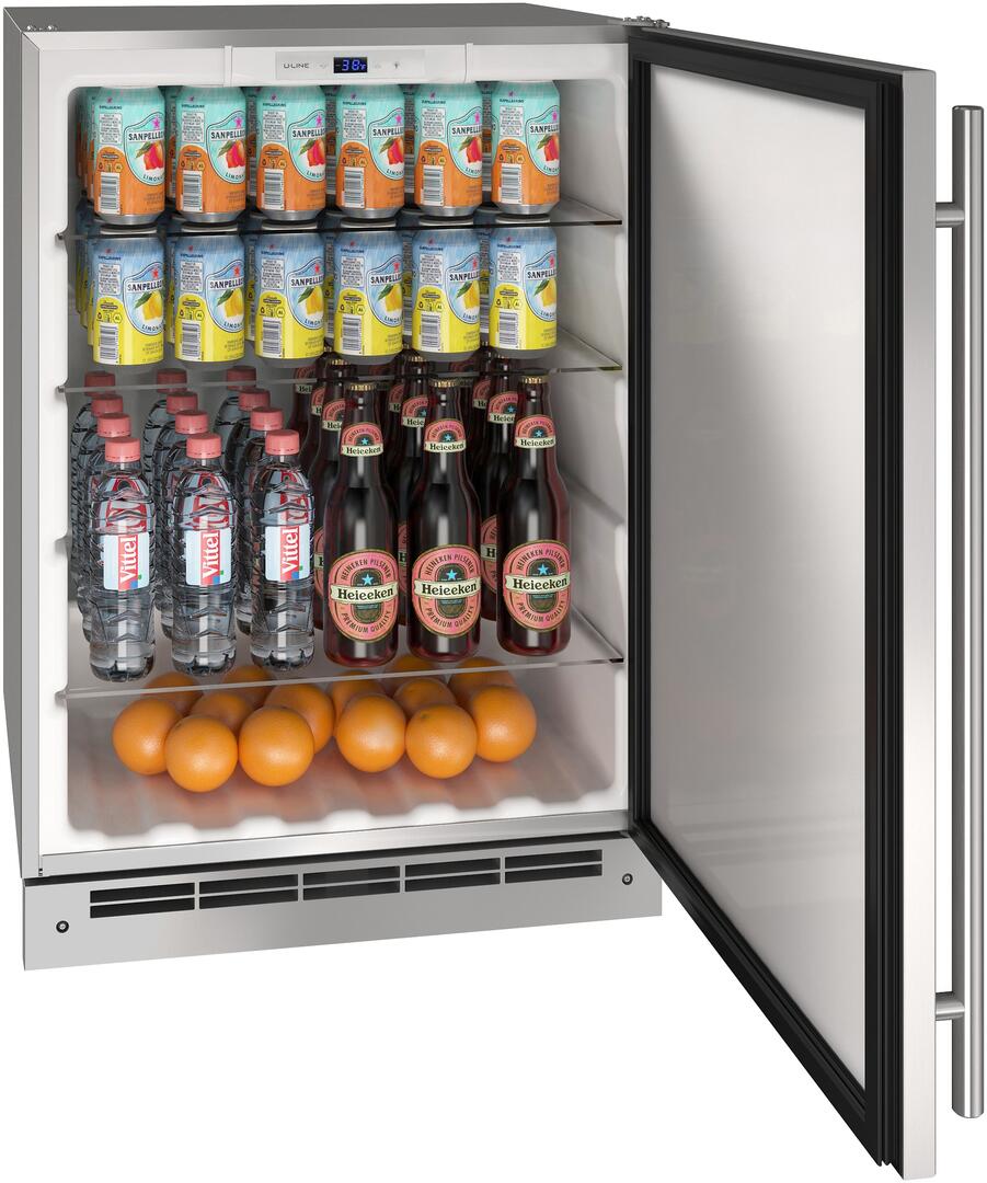 Interior, UORE124-SS01A 24&quot; Outdoor Series Solid Door Refrigerator with 5.4 cu. ft. Capacity, Convection Cooling System, LED Lighting, and Digital Touch Pad Control, in Stainless Steel, 2