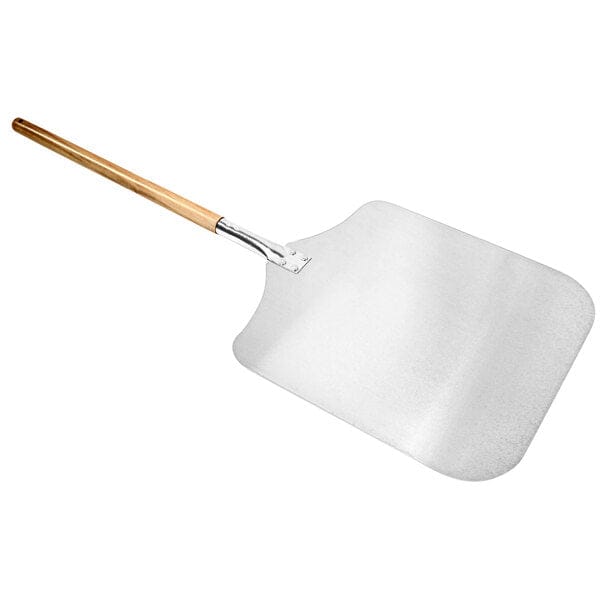 WPPO 16 x 18 Inch Aluminum Pizza Peel with 22 Inch Wooden Handle Full View
