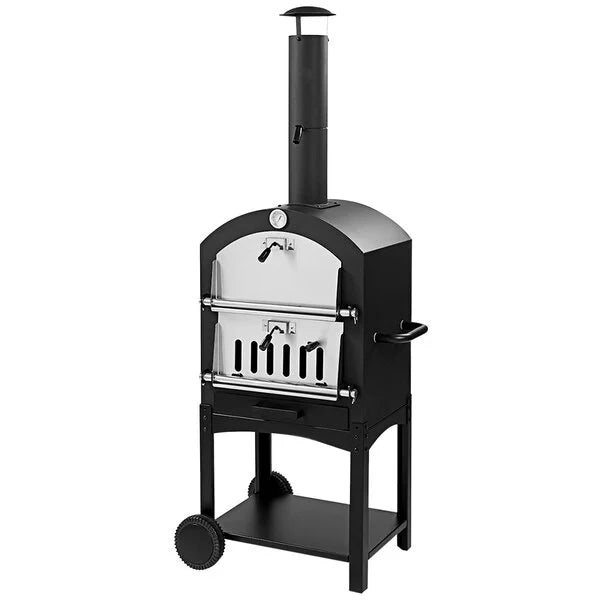 WPPO 24 Inch Freestanding Wood Fired Pizza Oven Right Angle View