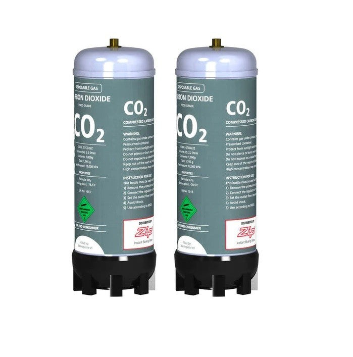 Zip Water 1.5lb CO2 Refillable-Recyclable Cylinders (set of 2)