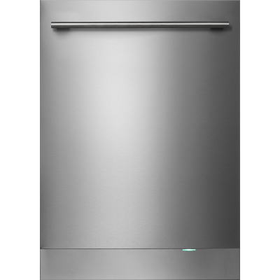 Asko 50 Series Stainless Steel 24" Diswasher with Tubular Handle and Tall Tub Front View